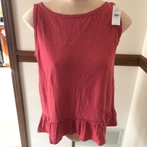 Loft ruffled tank.  New with tags.